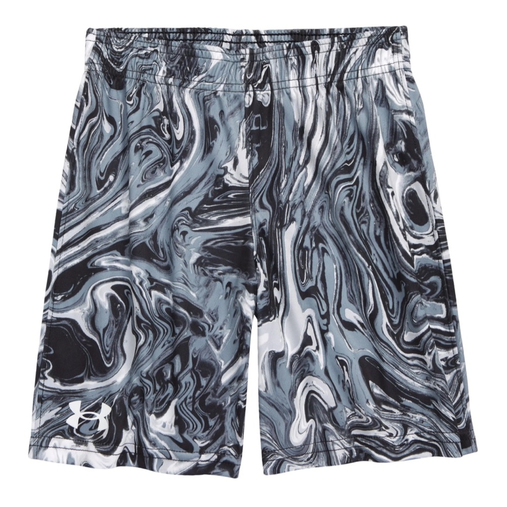 Under Armour liquid boost athletic shorts black white gray steel size 2T 🖤🩶🤍